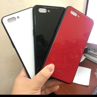 Ốp lưng kính viền dẻo cho OPPO A3S/ A5 ( Tráng gương sang chảnh)