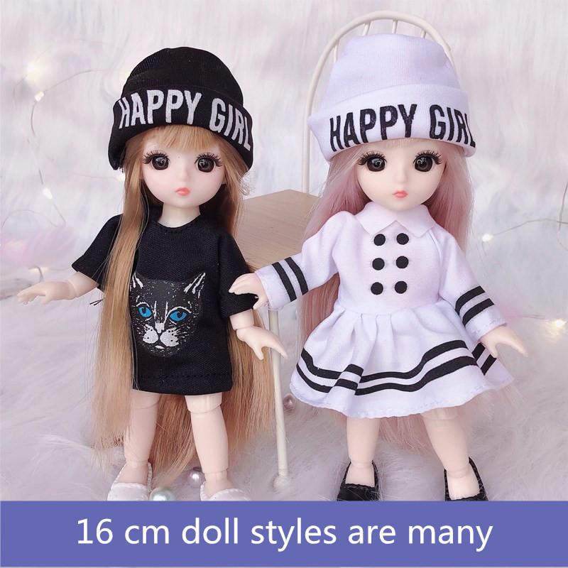 Búp Bê Công Chúa Tóc Dài 16cm 13 Khớp Chuyển Động 1/12 Kèm Quần Áo Nhiều Màu Sắc Làm Quà Tặng Sinh Nhật Cho Bé Gái