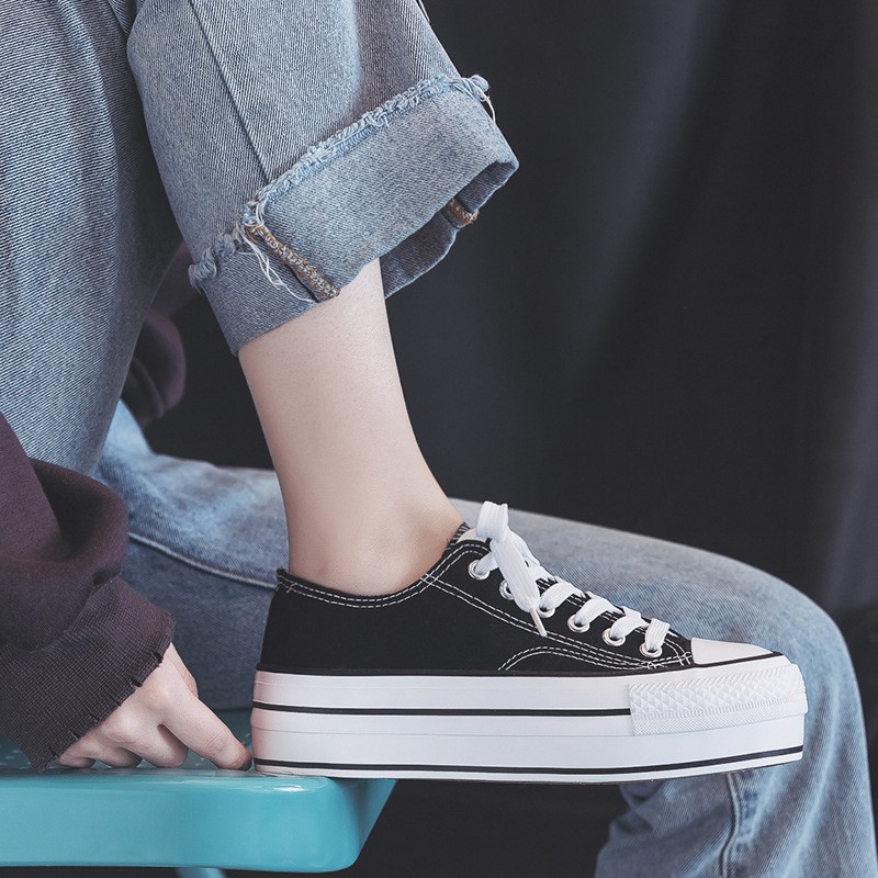 Giày Thể Thao Nữ CV dáng BASIC đế bánh mì 3 phân, Giày sneaker nữ BAMY trẻ trung, năng động