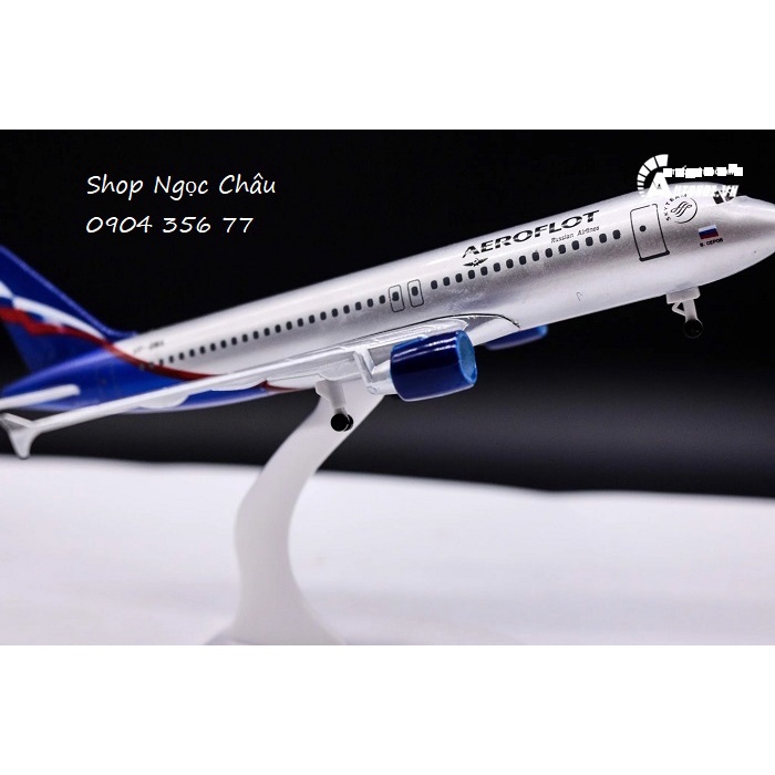 Máy bay mô hình tĩnh A320 Aeroflot 18cm có bánh xe