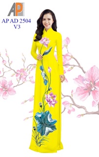 Vải áo dài hoa sen
