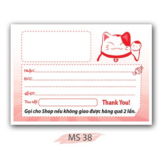Phiếu ship, phiếu giao hàng 100 tờ (MS: 38)