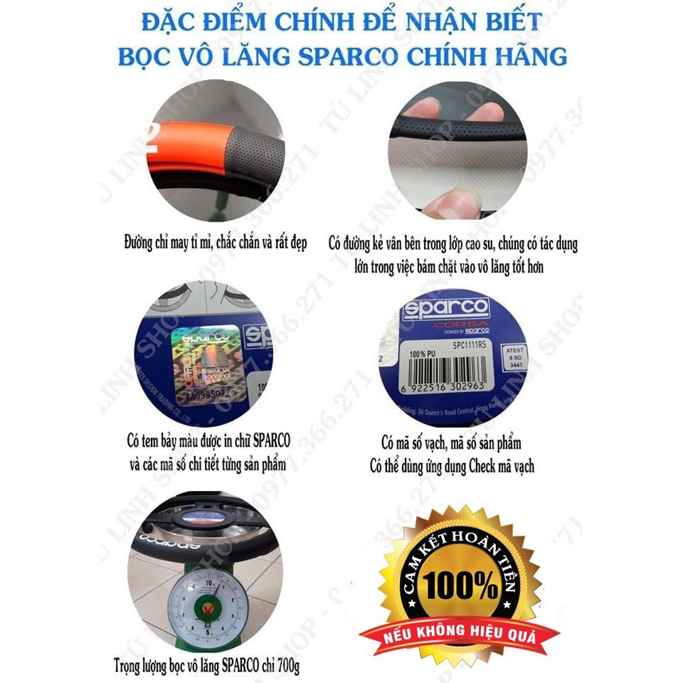 Bọc Vô Lăng Ô Tô - Bọc Vô Lăng SPARCO Chính Hãng Cực Chất, Nhiều Mẫu