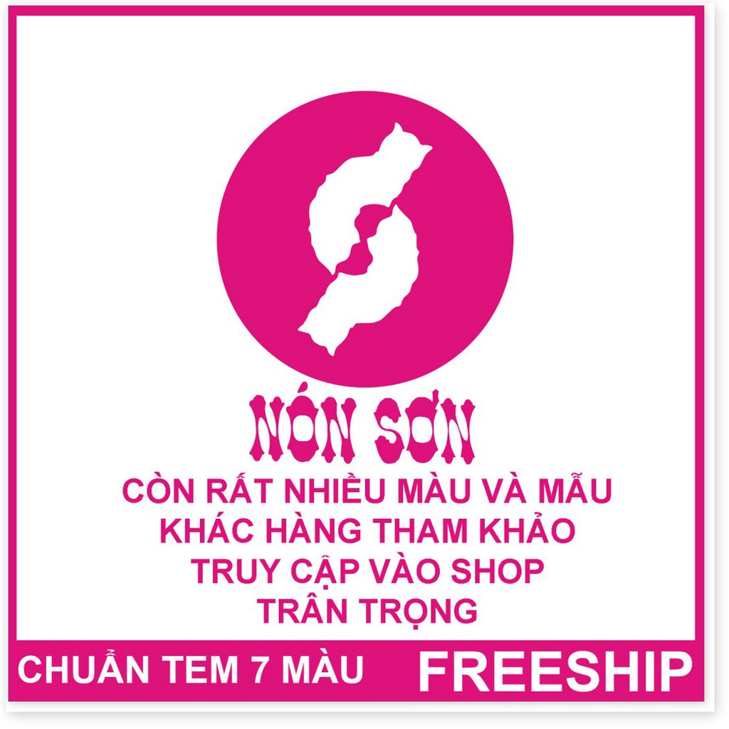 MỚI 2021 -  Mũ Nón Sơn Cao Cấp Hàng Xịn Chuẩn Tem 7 Màu Nam Nữ Thời Trang