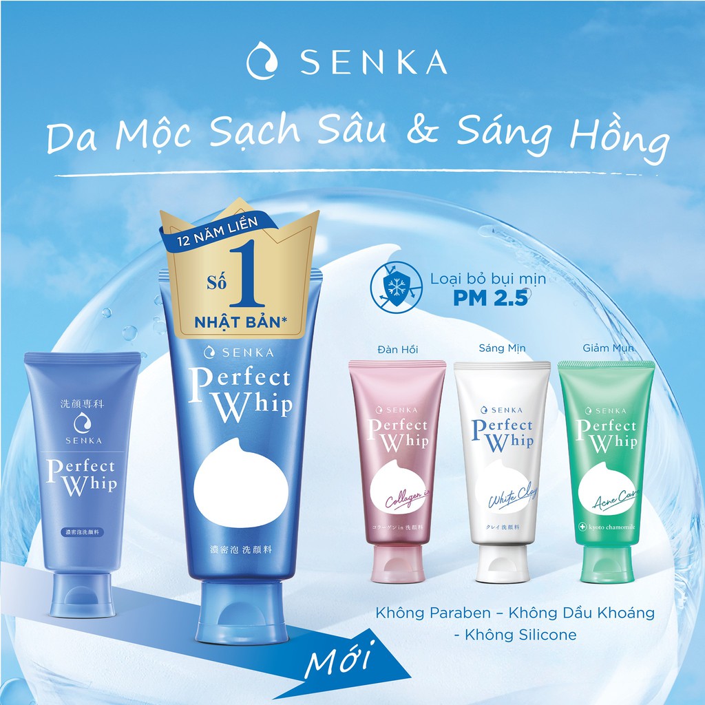 Sữa Rửa Mặt Senka Dưỡng Ẩm Mịn & Săn Chắc Da 120g