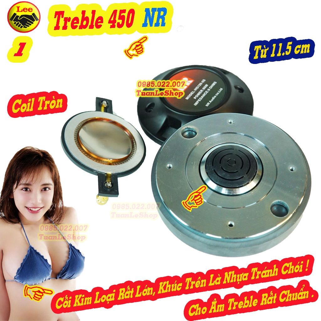 02 LOA TREBLE 450 N R NẮP NHÔM REN XOÁY, TREP 450 NR – GIÁ 2 CỦ LOA