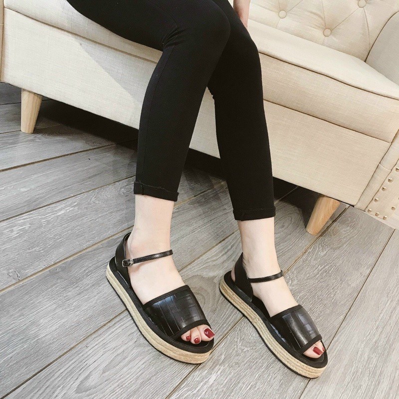 GIÀY HẬU SANDAL DA ĐẾ CÓI