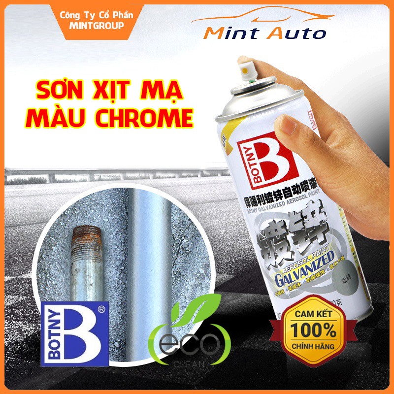 [Mã LIFEAUMAY giảm 10% tối đa 30k đơn 150k] Sơn xịt chống rỉ và chống ăn mòn Botny B-1727 mạ màu Chrome dung tích 400ml