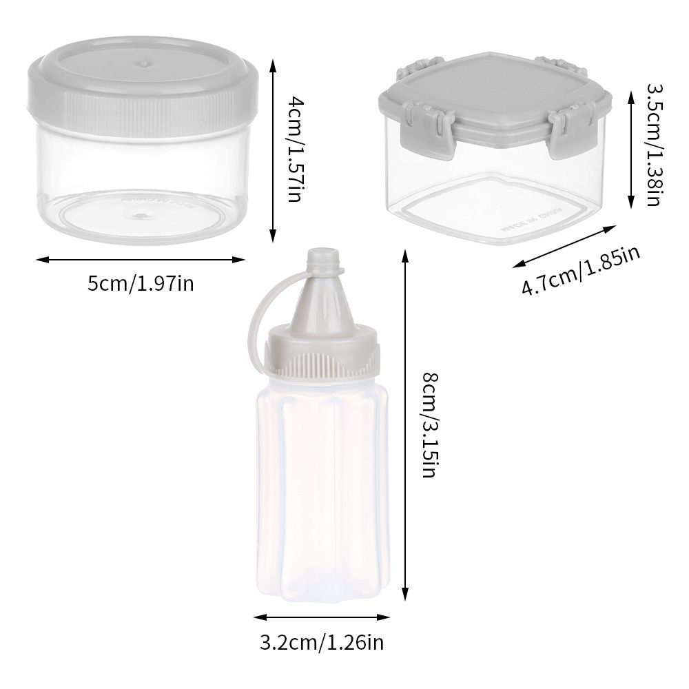 Bộ 4 lọ trong suốt đựng nước sốt mini tiện lợi dễ mang theo dành cho nhà bếp