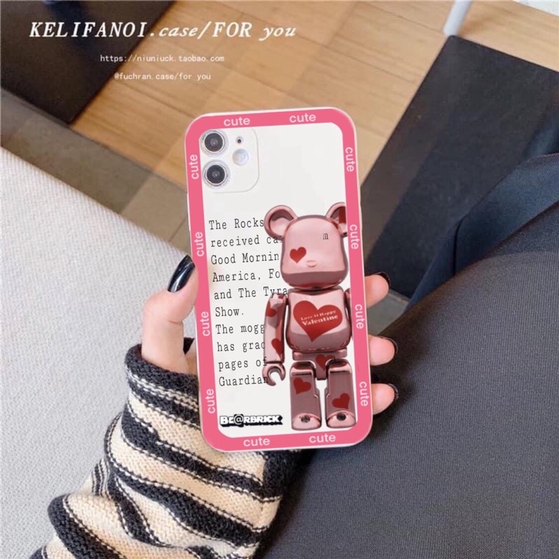Ốp lưng hình kaws viền chữ cực hot cạnh vuông giả ip12 5/5s/6/6plus/6s/7/7plus/8/8plus/x/xr/xs/11/12/pro/ma