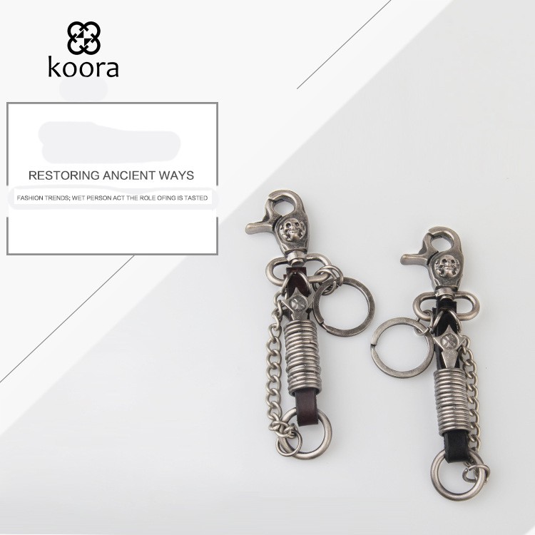 Móc khóa Eo Retro phong cách rock từ hợp kim móc chìa khóa cổ điển phương Tây cao cấp Skull Keychain Phặn Phặn