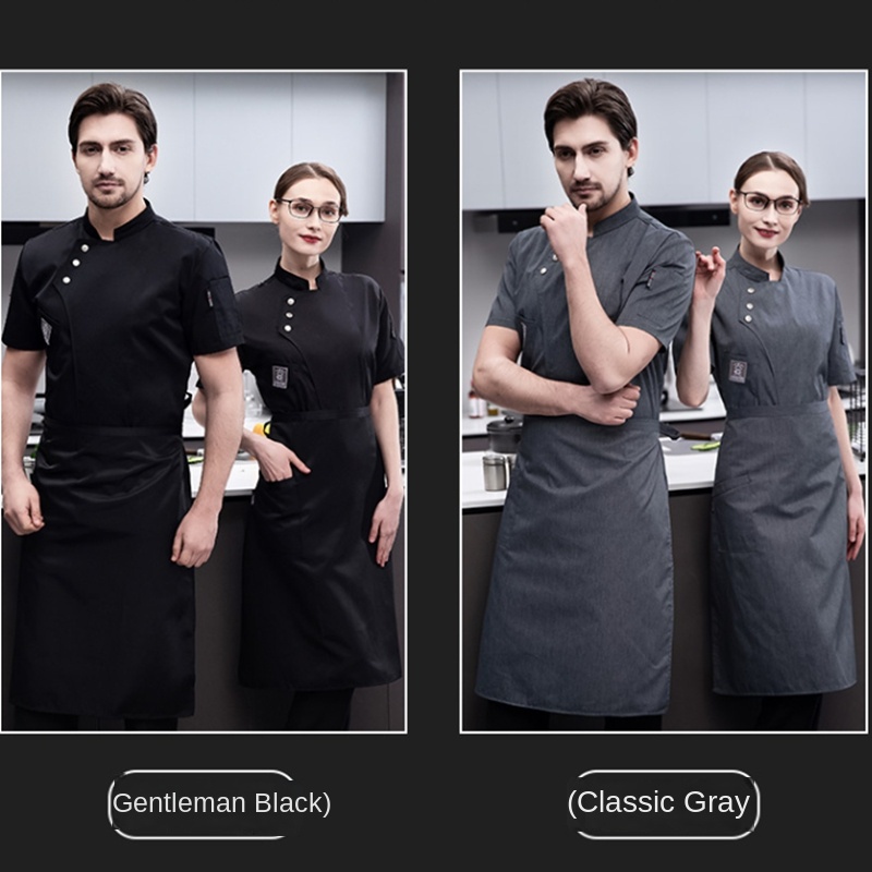 Áo Đồng Phục Đầu Bếp Nhà Hàng / Khách Sạn Bằng cotton Hai Dây Cho Nam Và Nữ