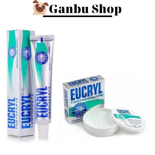 Kem Đánh Răng &amp; Bột Trắng Răng Eucryl Hương Bạc Hà Tươi Mát