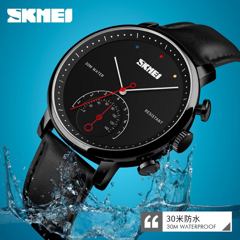 Đồng Hồ Quartz SKMEI 1399 Dây Da Chống Thấm Nước Cho Nam | BigBuy360 - bigbuy360.vn