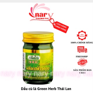 Combo 6 lọ Dầu cù là xanh, dầu cù là thái GREEN HERB, dầu nóng xoa bóp thái lan chính hãng hũ to 50g