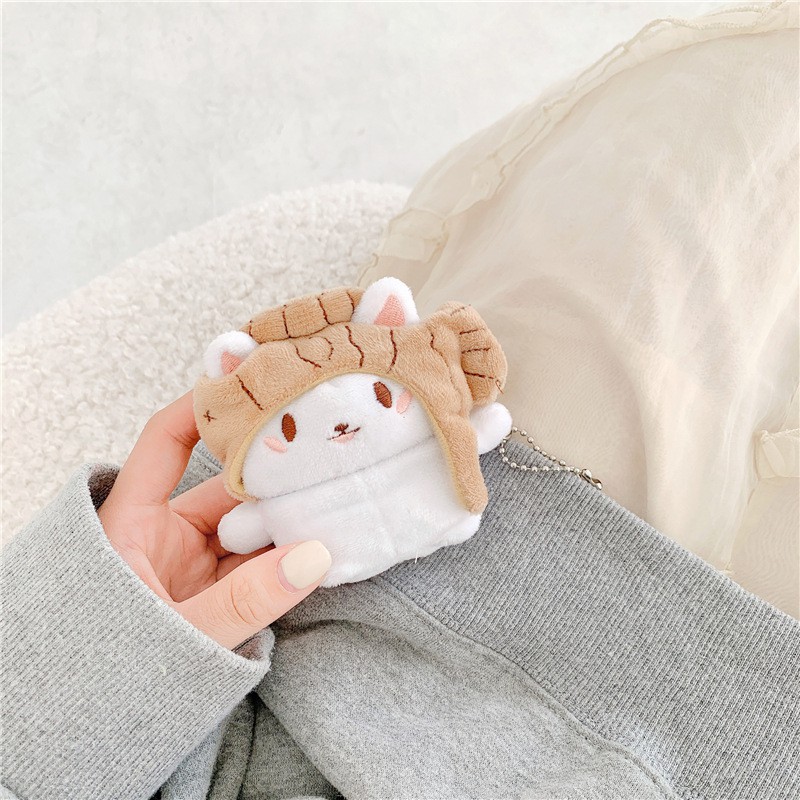 Ốp tai nghe hình gấu bông mũ cá
