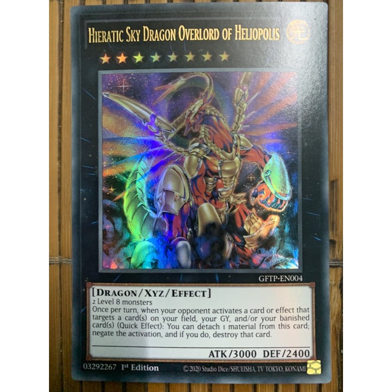 Bài yugioh:hieratic sky dragon overlord of heliphiot