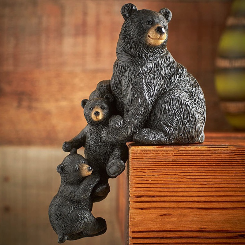 Mô Hình Chú Gấu Dwarf Bằng Nhựa Resin Trang Trí Giáng Sinh