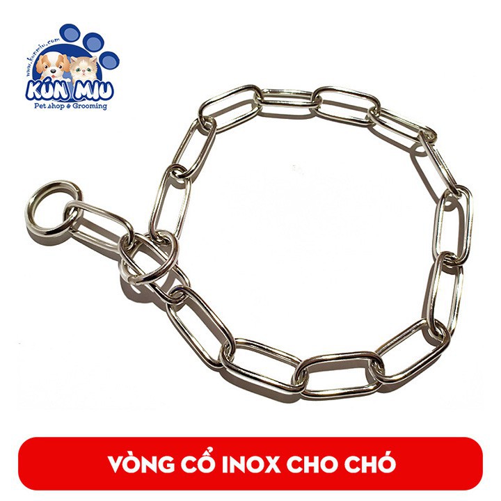 Vòng cổ cho chó chất liệu inox không gỉ Kún Miu