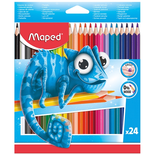 Chì Màu Maped Không Gỗ 24 Màu 862254 - Maped