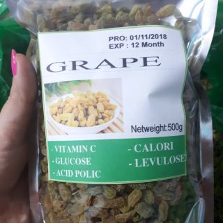 1kg nho xanh sấy khô loại 1
