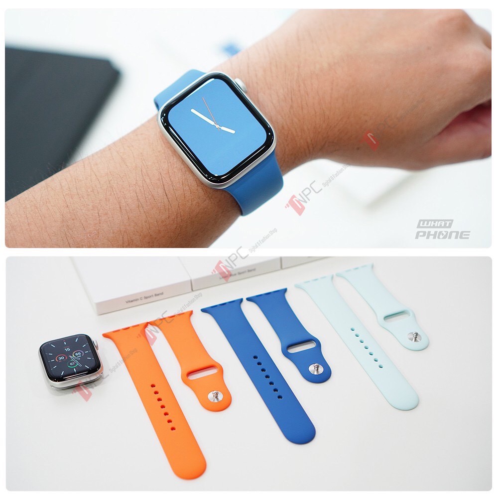 Dây silicon thay thế dành cho đồng hồ Apple 38mm 40mm 42mm 44mm Series 6/5/4/3/2/1
