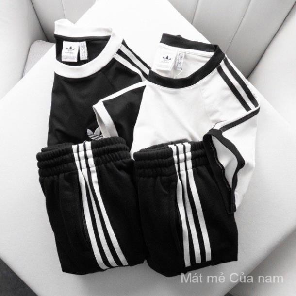 Bộ quần áo thể thao nam thun cao cấp, bộ adidas nam mùa hè năng động xịn