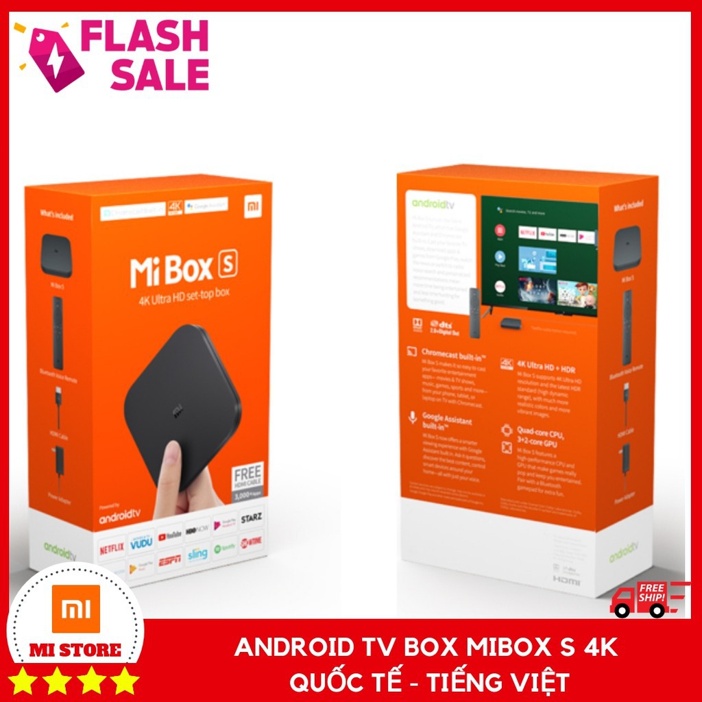 ANDROID TV BOX MIBOX S 4K QUỐC TẾ