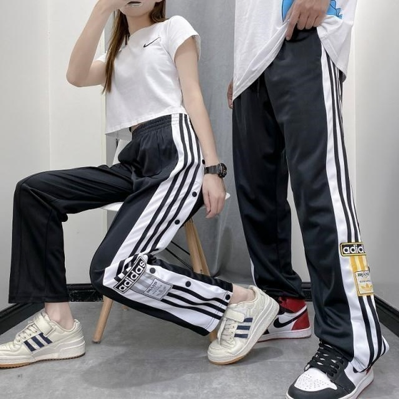 Adidas Men's and Women's Retro Button Casual Pants Sports Button Pants Straight Pants | BigBuy360 - bigbuy360.vn