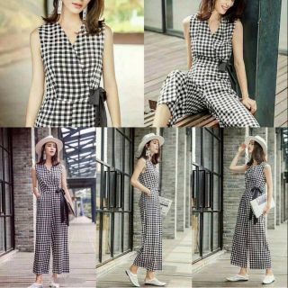 Jumpsuit kẻ caro
