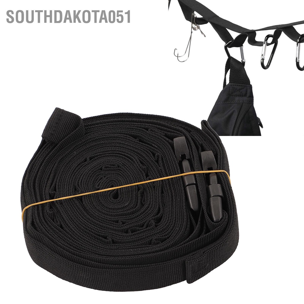 Southdakota051 Cắm trại ngoài trời Dây buộc Carabiner Polyester hợp kim nhôm Kẹp quần áo cắm lưu trữ cho các phụ kiện