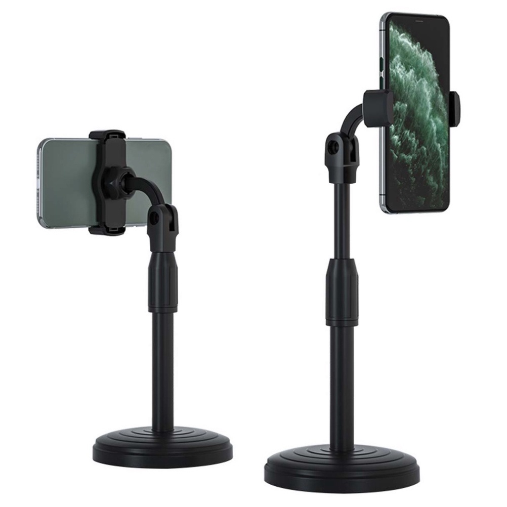 Giá Đỡ Điện Thoại Livestream để Treo Kẹp Quay Phim Ghi Hình xem video Ổn Định Xoay 360 Độ - Chiều Cao 38mm - Đế Nặng