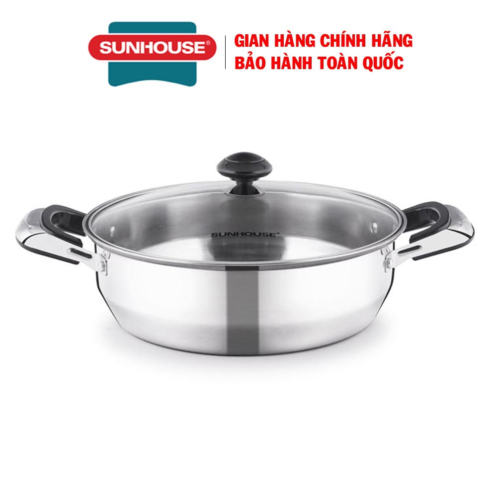 Nồi lẩu inox 1 đáy SUNHOUSE SHL26 - Size 26cm