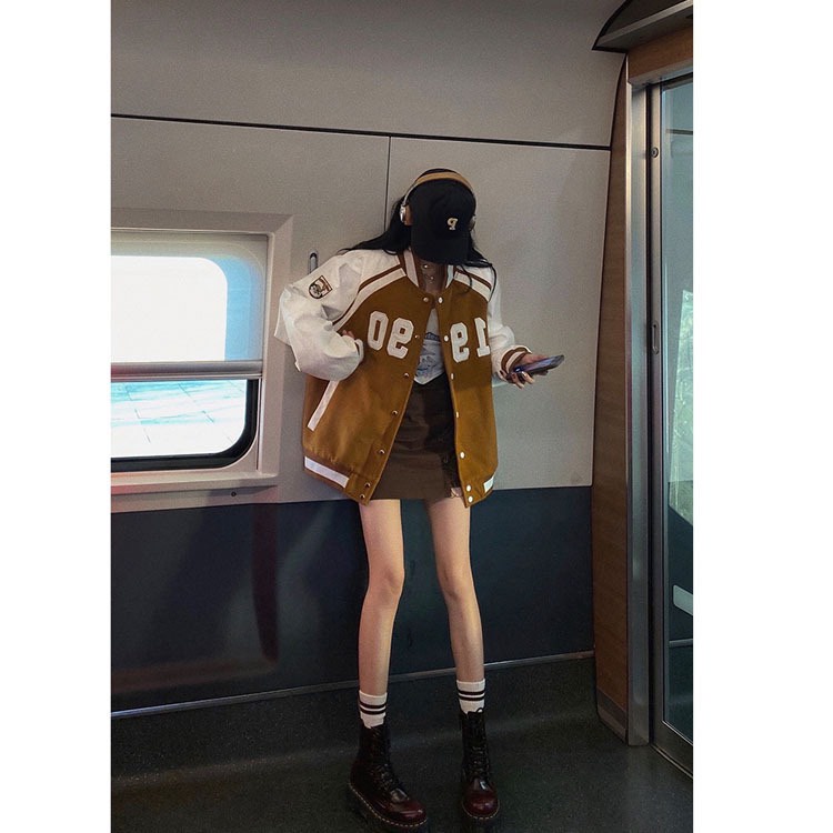 Áo khoác bomber nhung 1990