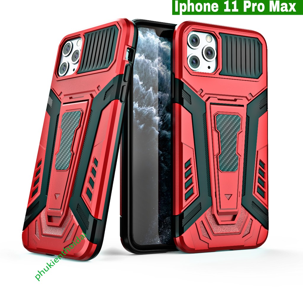 IPhone X / Xs / Xs Max / 11 Pro Max / 12 Pro Max ốp lưng Iron Man Pro chống sốc giá đỡ xem phim cao cấp