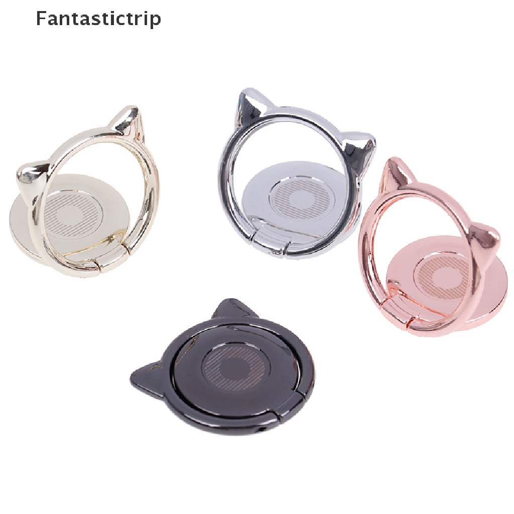 Vòng Nhẫn Đỡ Điện Thoại Xoay 360 Độ Hình Tai Mèo Đáng Yêu