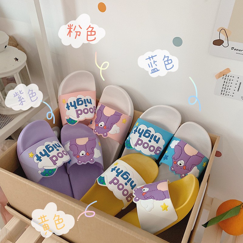 Dép mang trong nhà chống trượt họa tiết hoạt hình dễ thương dành cho bạn nữ AYUER