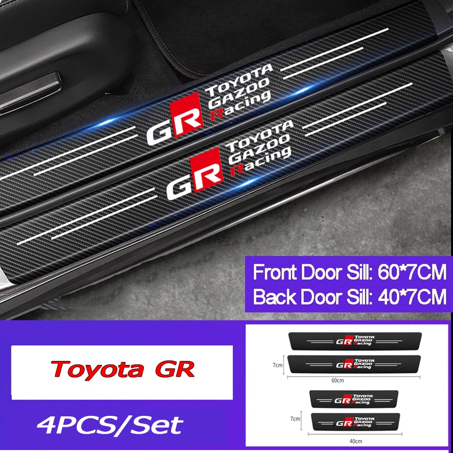 Miếng Dán Cửa Xe Hơi Toyota Bằng Sợi Carbon Chống Trầy Xước