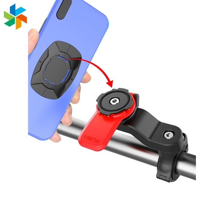 Bộ khóa gió kèm giá đỡ điện thoại JP6 chuyên dụng cho xe máy/ xe đạp