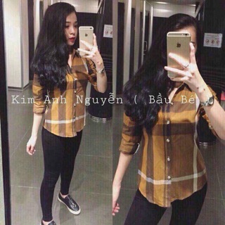 Áo sơ mi kẻ nữ Bbr <60kg