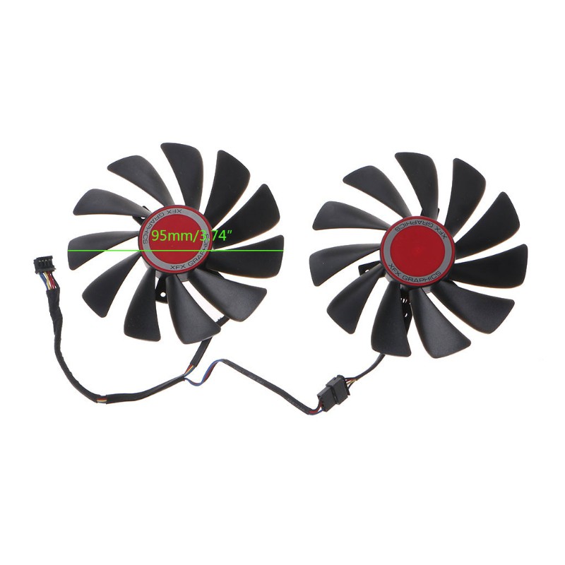 Card Đồ Họa 95mm Xfx Radon Rx580 Rx590 Vga Fan T129215Bu 4pin 12v 0.4