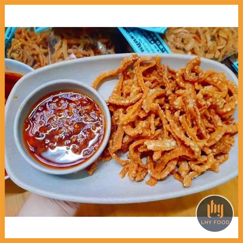 Da heo chiên giòn Thái Lan, da heo chiên phồng Thái Lan gói 100g Ăn vặt LHY FOOD Hà Nội