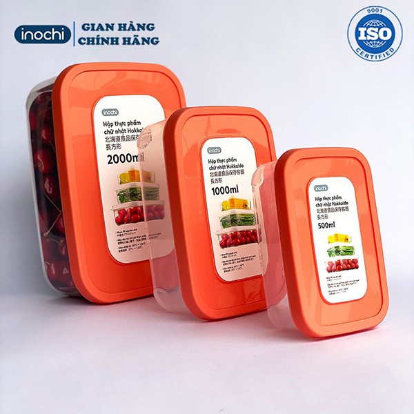[6 loại] Hộp Đựng Thức Ăn, Hộp Bảo Quản Thực Phẩm Chữ Nhật HOKKAIDO Inochi | BigBuy360 - bigbuy360.vn