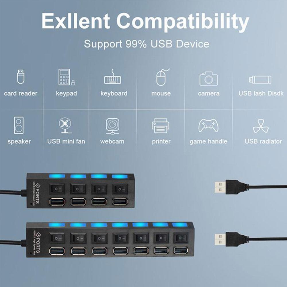 Hub Chia Nhiều Cổng Usb T8K3 Z8M7 D6Z5 Tốc Độ Cao M7Q2 Mới
