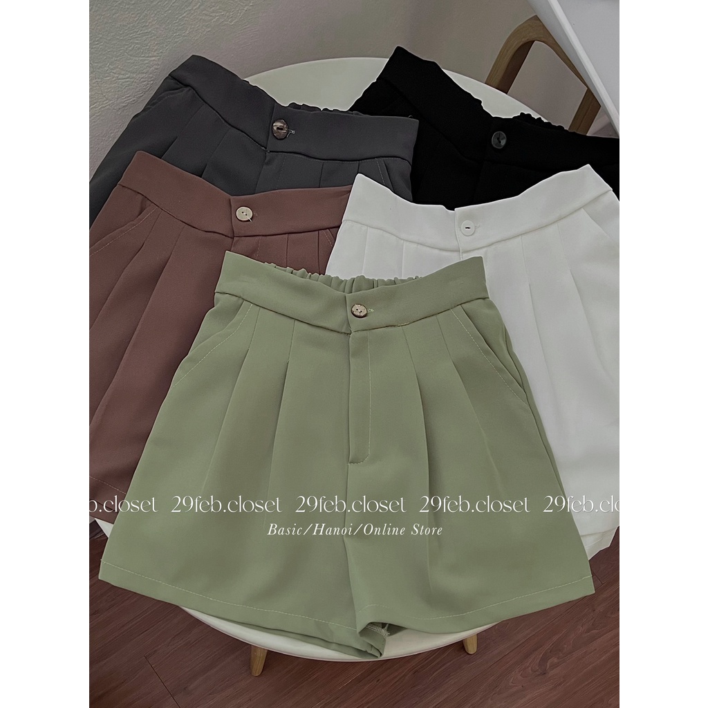 [Ảnh thật/Video] Quần short xếp ly nhiều màu chất tuyết mưa - 29feb.closet - Q17