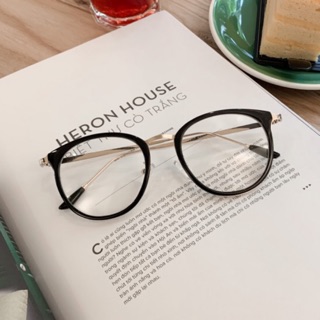 Gọng Kính Cận Kim Loại Nam Nữ Mắt Tròn Nhiều Màu Thời Trang Tiktok Hot 9228
