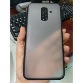 ốp lưng Samsung A6 Plus trong nhám viền nhựa dẻo