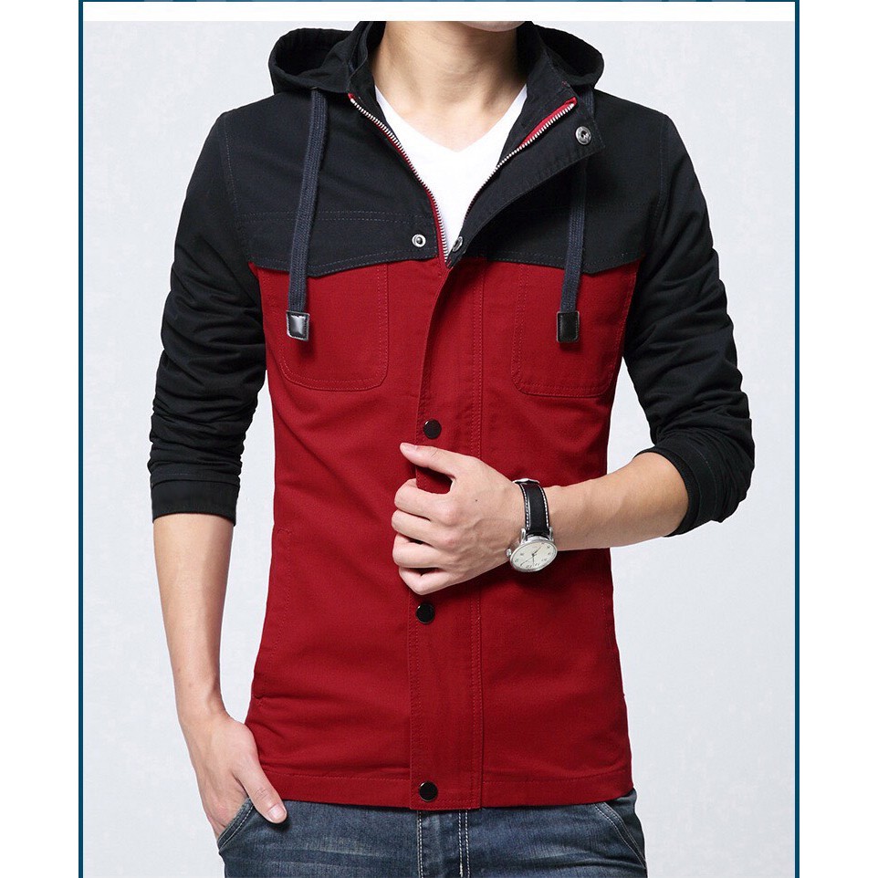 Sỉ áo khoác kaki nam có nón nút gài AKK15 | BigBuy360 - bigbuy360.vn