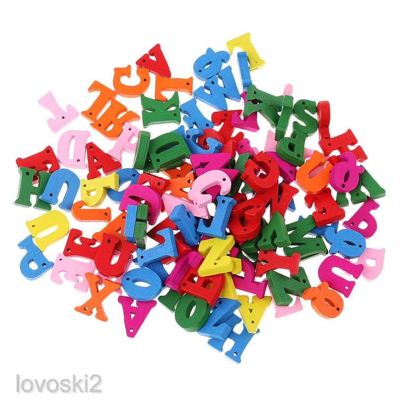 100 Chữ Cái Bằng Gỗ Trang Trí Scrapbook