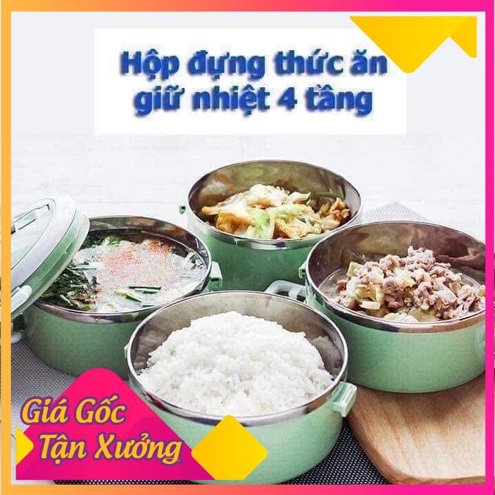 CẶP LỒNG CƠM LÚA MẠCH 4 TẦNG TO RỘNG - TƯƠNG ĐƯƠNG 2800ml [LOẠI ĐẸP] | BigBuy360 - bigbuy360.vn